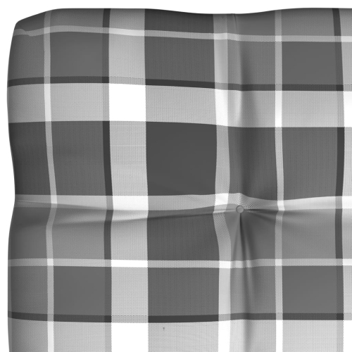 vidaXL Pallet Sofa Cushion Gray Check Pattern 47.2"x31.5"x3.9"