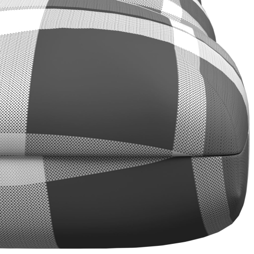 vidaXL Pallet Sofa Cushion Gray Check Pattern 47.2"x31.5"x3.9"