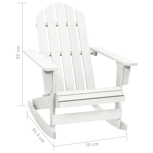 vidaXL Patio Rocking Chair Wood White
