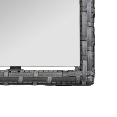 Ensemble de patio de 4 pièces avec coussins en poly rotin anthracite