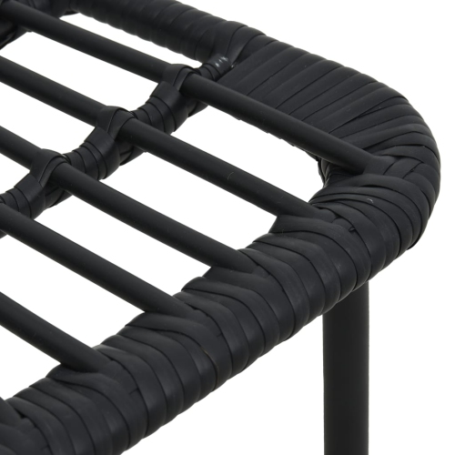 vidaXL Patio Chairs 2 pcs Poly Rattan Black
