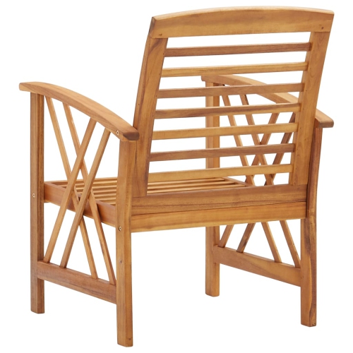 vidaXL Patio Chairs 2 pcs Solid Acacia Wood