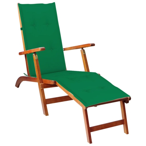 vidaXL Deck Chair Cushion Greenx19.7"x1.2"