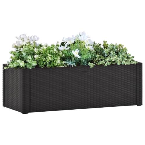 VIDAXL  Garden Raised Bed With Self Watering System Anthracite 39.4"x16.9"x13"