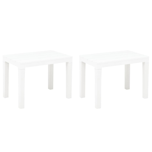 VIDAXL  Patio Benches 2 PCs Plastic In White