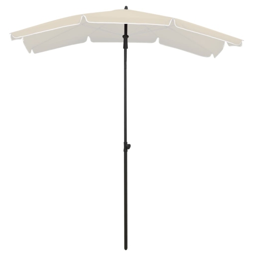 vidaXL Garden Parasol with Pole 78.7"x51.2" Sand