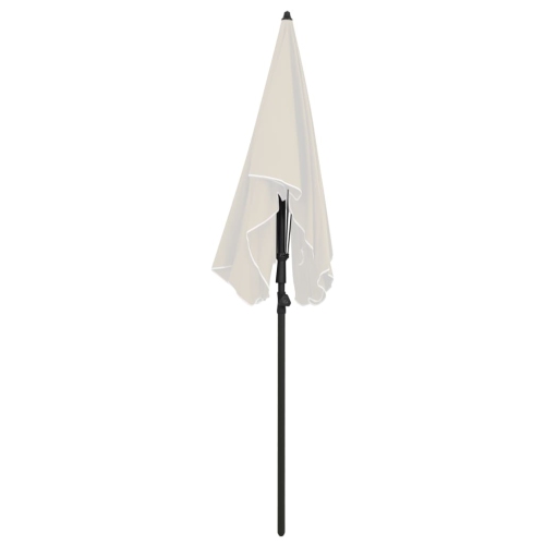 vidaXL Garden Parasol with Pole 78.7"x51.2" Sand