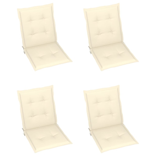 vidaXL Garden Chair Cushions 4 pcs Cream 39.4"x19.7"x1.2"