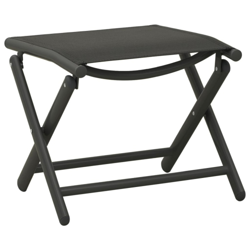 Mobilier de jardin de 3 pièces vidaXL en textilène et aluminium noir