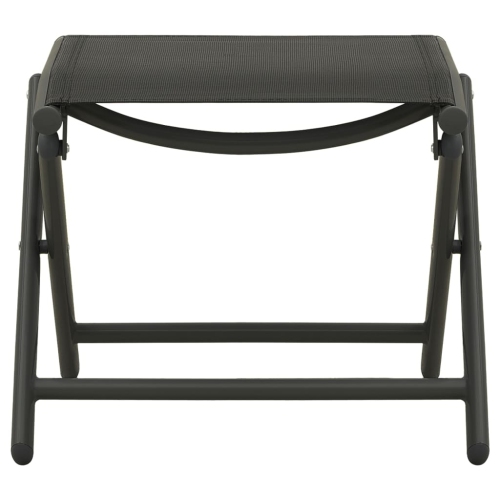 Mobilier de jardin de 3 pièces vidaXL en textilène et aluminium noir