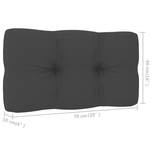 vidaXL Pallet Sofa Cushion Anthracite 27.6"x15.7"x3.9"