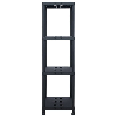vidaXL Storage Shelf Rack Black 485 lb 35.4"x15.7"x54.3" Plastic