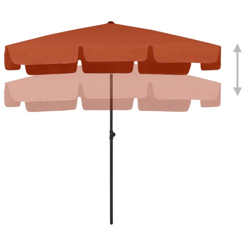 vidaXL Beach Umbrella Terracotta 78.7"x49.2"