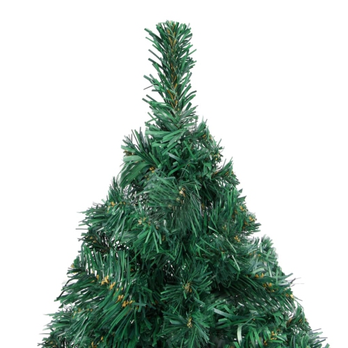 vidaXL Artificial Christmas Tree with Thick Branches Green 94.5" PVC