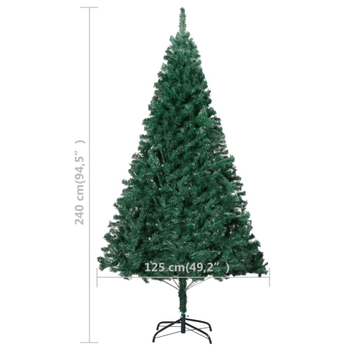 vidaXL Artificial Christmas Tree with Thick Branches Green 94.5" PVC