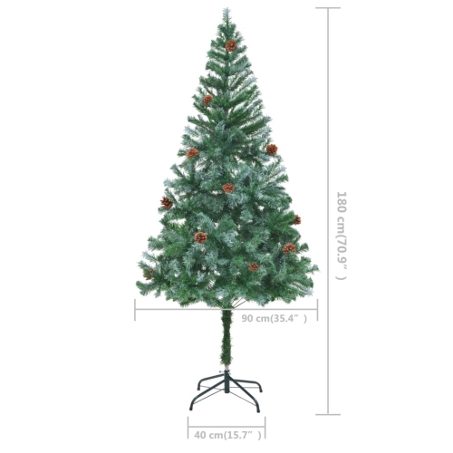 vidaXL Artificial Christmas Tree with Pinecones 70.9"