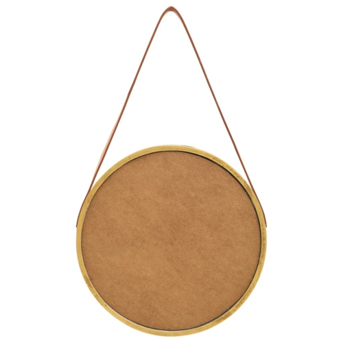 vidaXL Wall Mirror with Strap 15.7" Gold