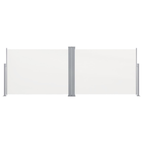 vidaXL Retractable Side Awning Cream 39.4"x393.7"