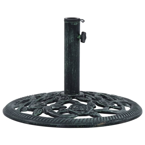 vidaXL Umbrella Base Green 19.8 lbs 15.7" Cast Iron