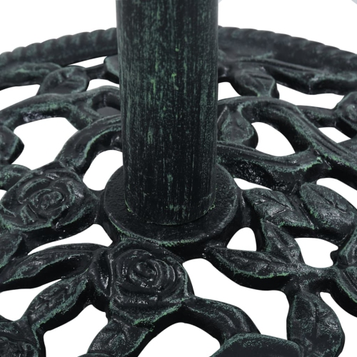 vidaXL Umbrella Base Green 19.8 lbs 15.7" Cast Iron