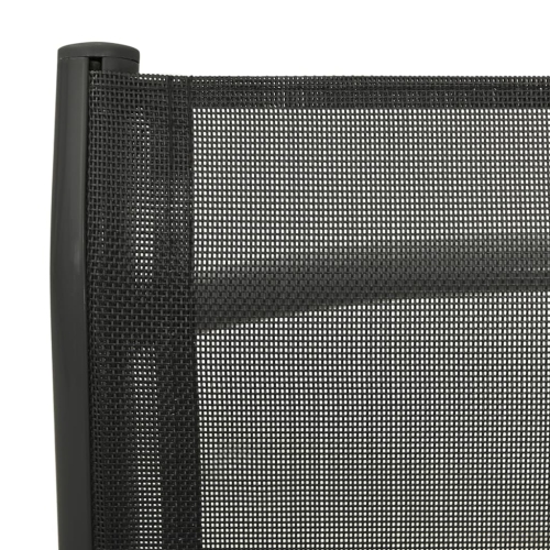 vidaXL Reclining Patio Chairs 2pcs Textilene and Aluminum Black