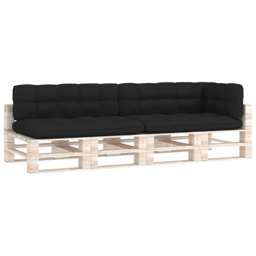 vidaXL Pallet Sofa Cushions 5 pcs Black