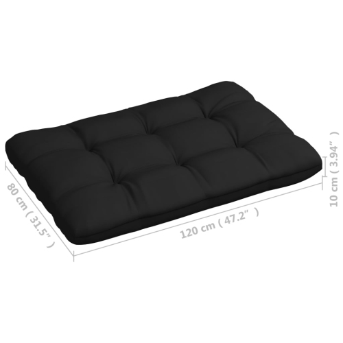vidaXL Pallet Sofa Cushions 5 pcs Black