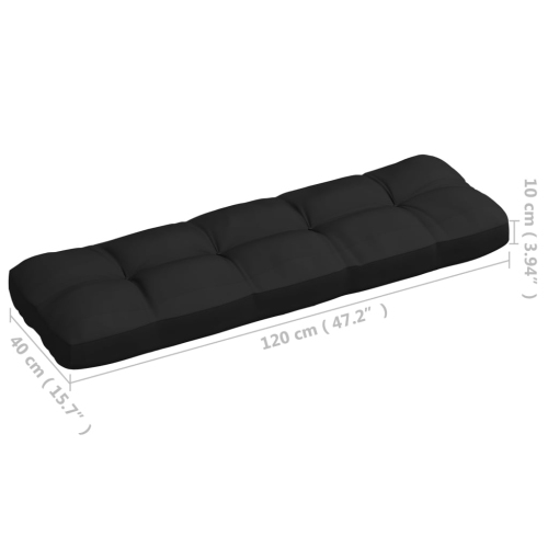 vidaXL Pallet Sofa Cushions 5 pcs Black