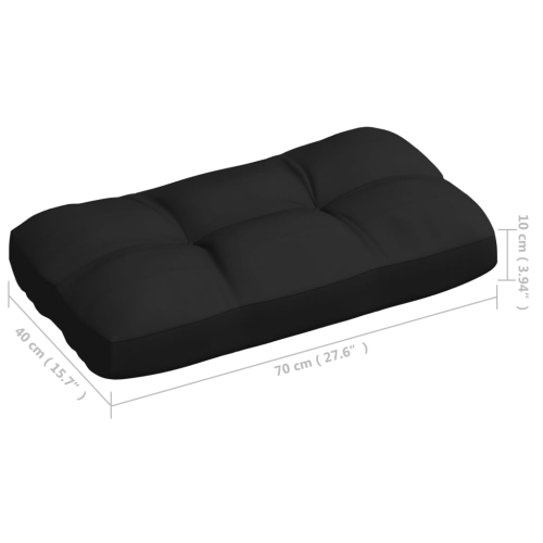 vidaXL Pallet Sofa Cushions 5 pcs Black