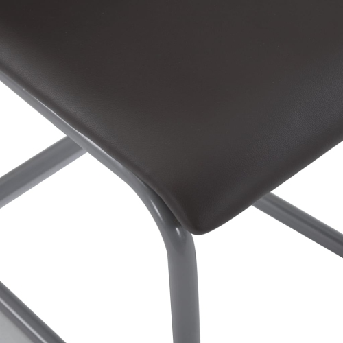 282096 vidaXL Cantilever Dining Chairs 4 pcs Brown Faux Leather