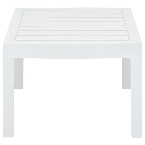 vidaXL Patio Table White 30.7"x21.7"x15" Plastic