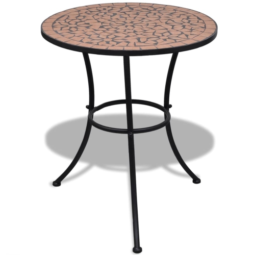 Table bistro VidaXL en terre cuite de 23.6 po en mosaïque