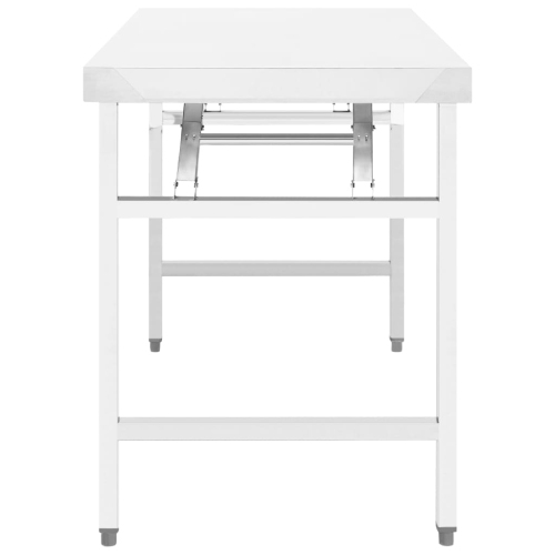 vidaXL Kitchen Folding Work Table 39.4"x24"x32" Stainless Steel