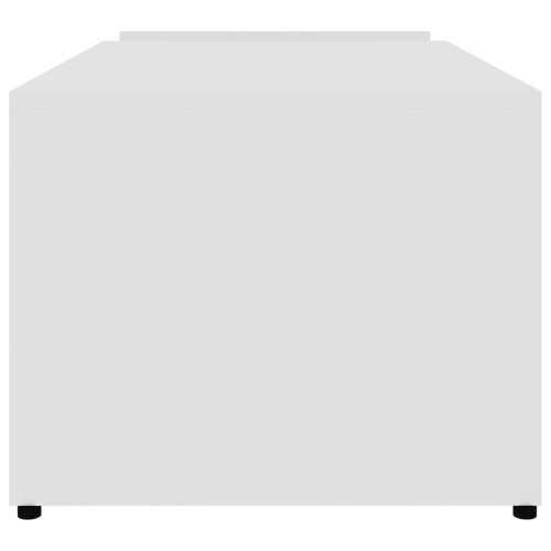vidaXL Coffee Table White 35.4"x17.7"x13.8" Chipboard