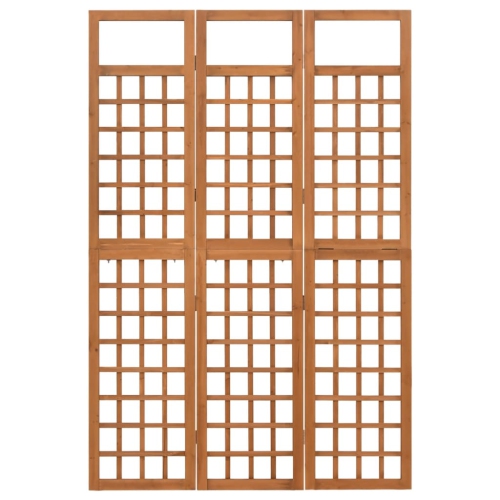 vidaXL 3-Panel Room Divider/Trellis Solid Fir Wood 47.6"x71.1"