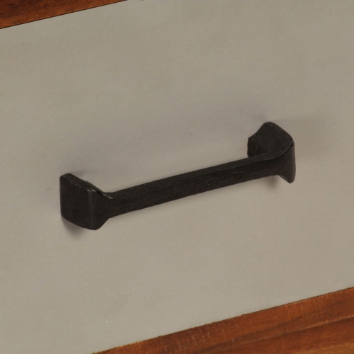 vidaXL TV Cabinet with 3 Drawers 43.3"x13.7"x19.6" Solid Acacia Wood