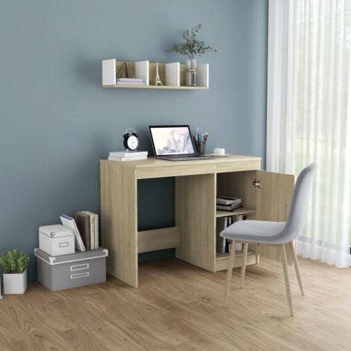Bureau gris vidaXL de 39.4 x 19,7 x 29,9 po en carton gris