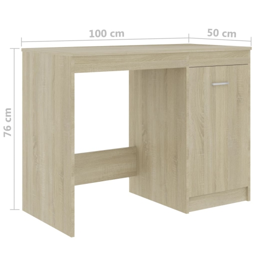 Bureau gris vidaXL de 39.4 x 19,7 x 29,9 po en carton gris