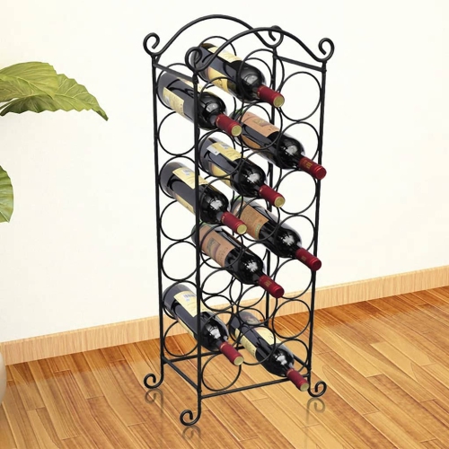 VIDAXL  Wine Rack for 21 Bottles Metal