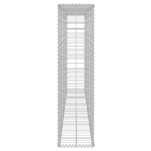 vidaXL Gabion Wall with Covers Galvanized Steel 78.7"x7.87"x33.5"