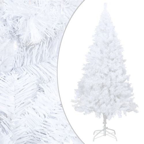 VIDAXL  Artificial Christmas Tree With Thick Branches 59.1" Pvc In White