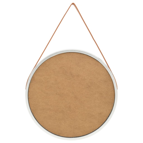 vidaXL Wall Mirror with Strap 23.6" Silver