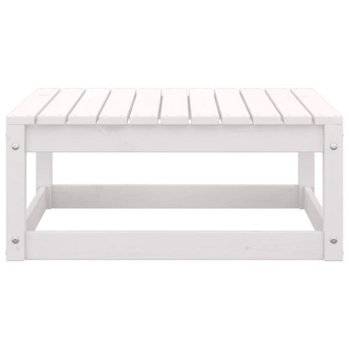 vidaXL 2 Piece Patio Lounge Set with Cushions White Solid Pinewood