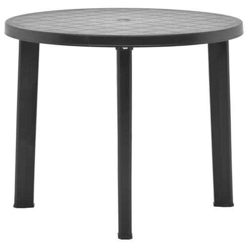 VIDAXL  Patio Table Anthracite 35" Plastic