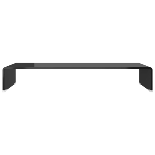 vidaXL TV Stand / Monitor Riser Glass Black 31.5"x11.8"x5.1"