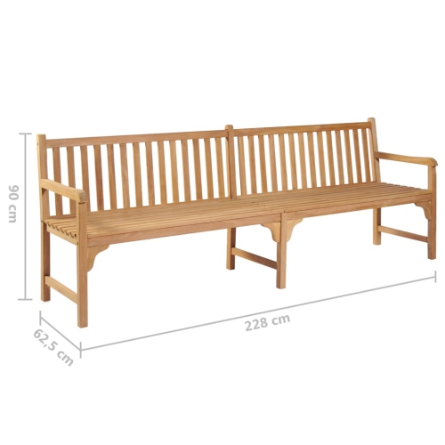 vidaXL Patio Bench 89.8" Solid Teak Wood