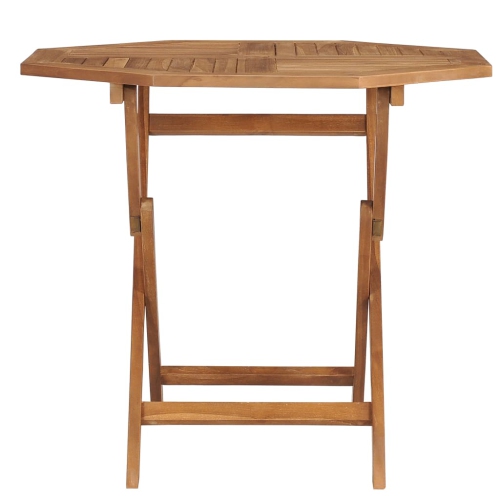 vidaXL Folding Patio Table 33.5"x33.5"x29.9" Solid Teak Wood