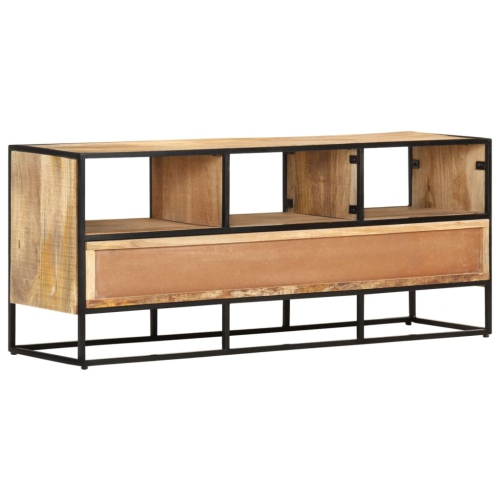 vidaXL TV Cabinet 43.3"x11.8"x17.7" Rough Mango Wood