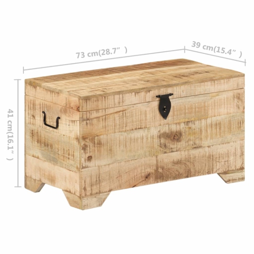 vidaXL Storage Chest Solid Rough Mango Wood