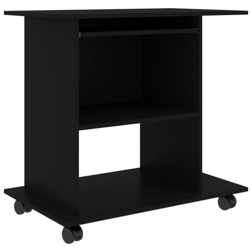 vidaXL Computer Desk Black 31.5"x19.7"x29.5" Chipboard